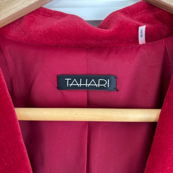 Tahari Wine Red Velvet Blazer - Picture 3 of 5